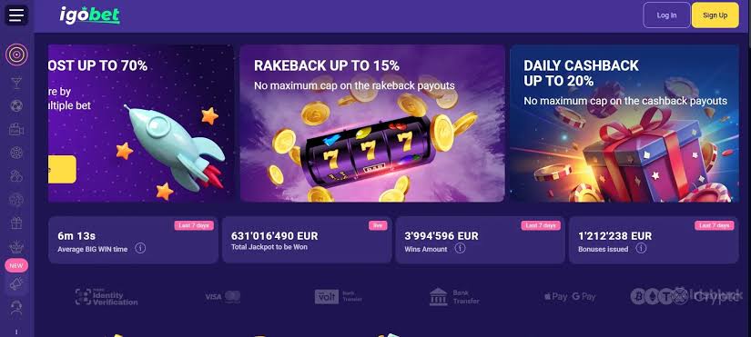IgoBet Casino Startpagina